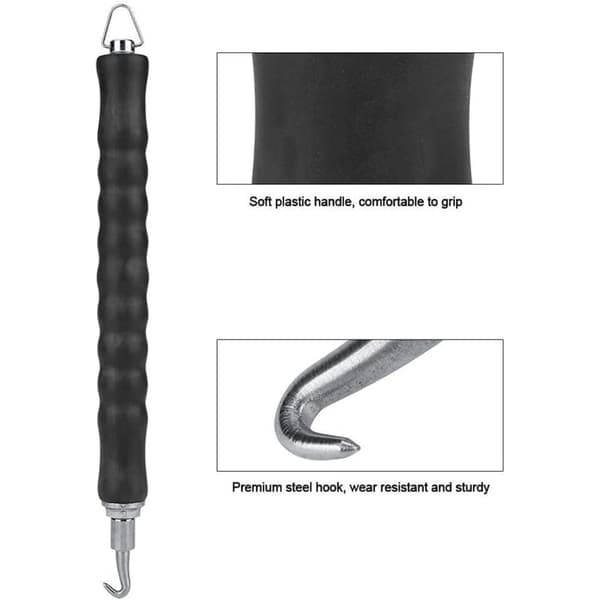 Semi-automatic Rebar Tier with Retractable Hook for Rebar Tying on Construction Sites, Compatible with Rebar Mesh