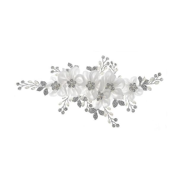 Bryllup Hårnåler Sølv Blomst Hårspenner Perle Brude Hodeplagg Rhinestone Hårpynt