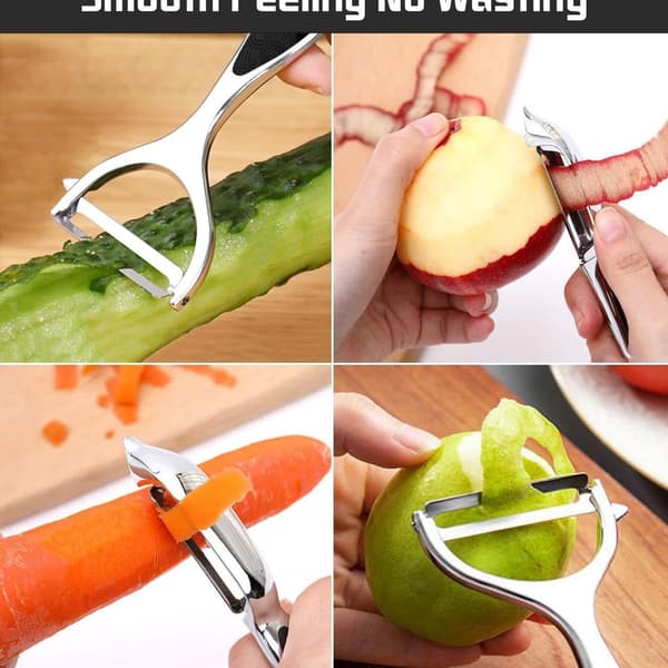 Vegetable Peeler Zinc Alloy Fruit Peeling Knife Multifunctional Kitchen Grater Cutting Tool Durable Design