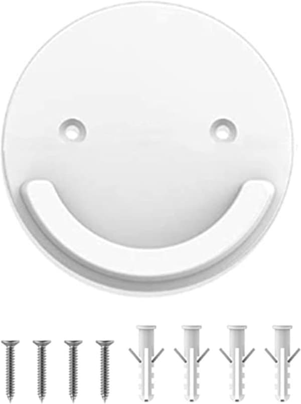 Self-adhesive Shower Curtain Rod Holder - No Drilling - 2-pack - White - Durable Material