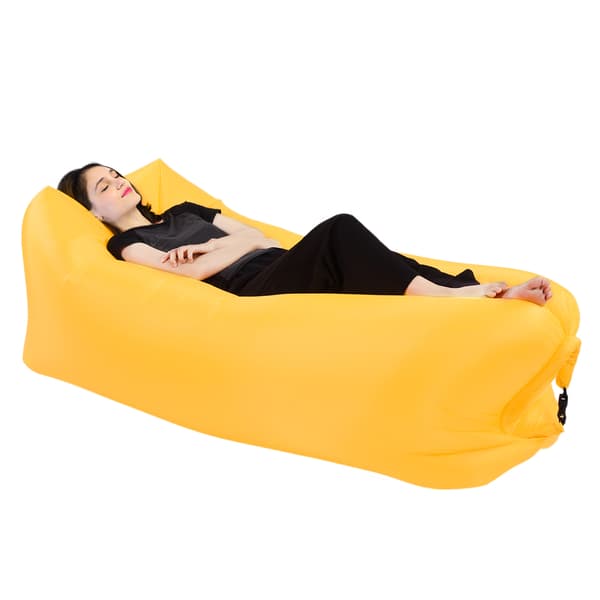 Oppustelig sovepose med bæretaske Lazy Lounger luftsofa bærbar sofa til børn