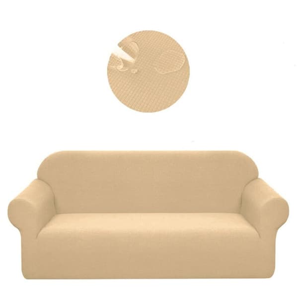 Elastisk sofatrekk Vanntett Slitesterkt Kombinasjonssofatrekk Sofatrekk Beige