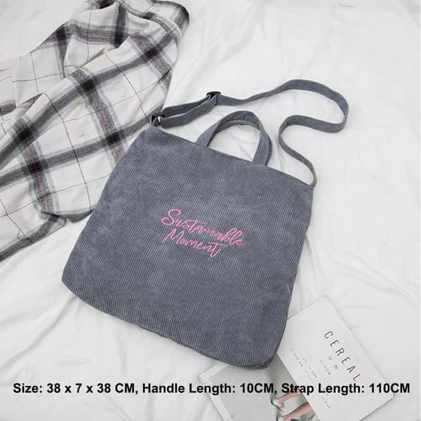 Snørepose håndtaske skuldertaske shopper mulepose