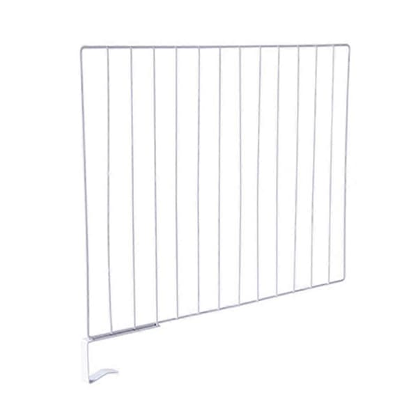Vertical Wardrobe Shelf Divider Iron Clothes Organizer Practical Wardrobe Divider White