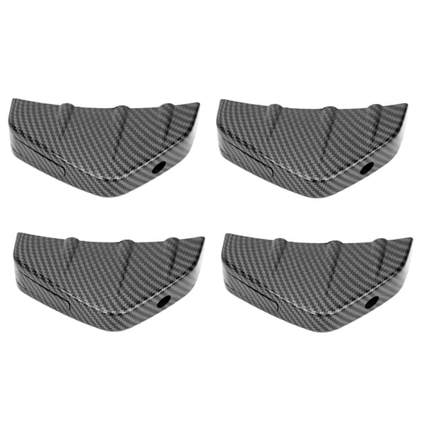 Bagspoiler Shark Fin Bumper Lip Diffuser Splitter - Kulfiberfarve