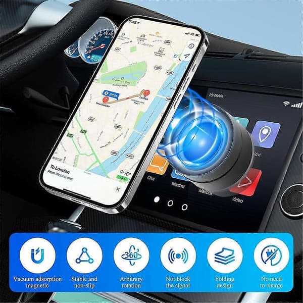 Magnetic Vacuum Suction Cup Phone Holder, Magnetic Multifunctional Holder, Foldable and Extendable Magn