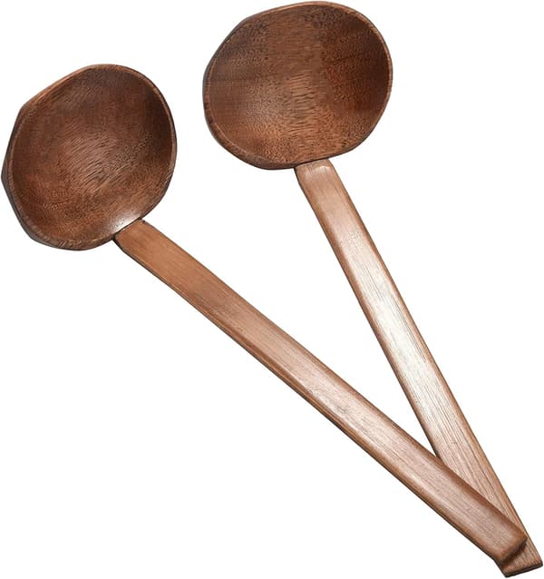 2 Japanese Soup Spoons with Long Handle, Compatible with Turtle Pot & Ramen[JUN]