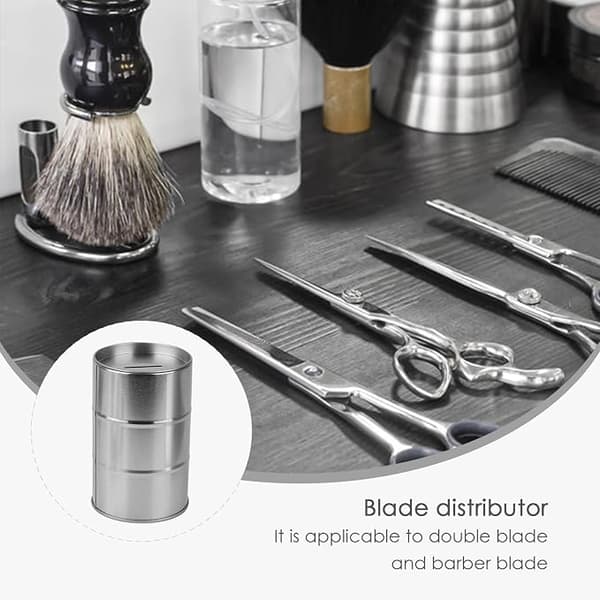 1 Piece Silver Safety Razor Blade Storage Box, Metal Razor