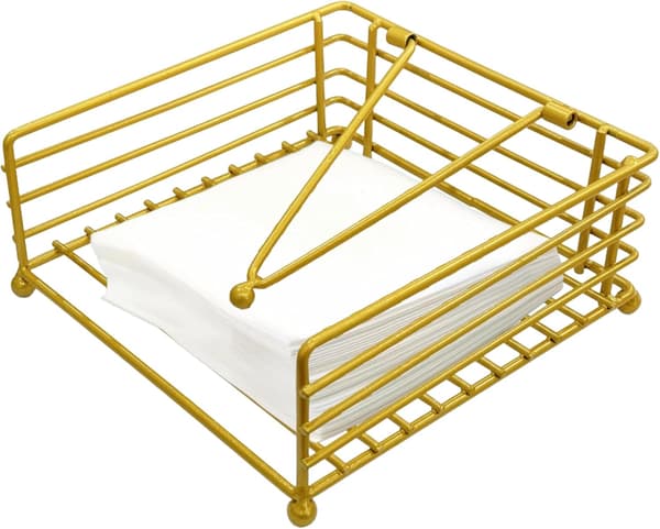 Serviettholder for bord, flat serviett dispenser med vektet arm
