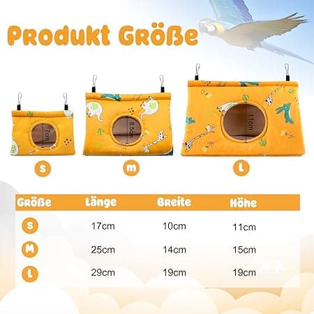 Parrot Hammock Nest Warm Soft Plush Hammock Hanging Cage Tent for