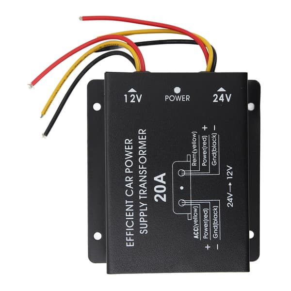 Biladapter til strømkonvertering 20A 24V til 12V DC til Walkie Talkie, Bilskærm, Lastbil, Bus