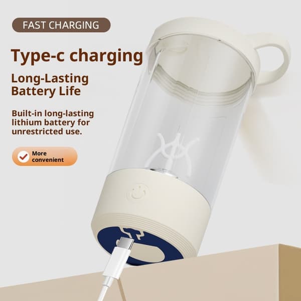 Elektrisk shakerflaska, BPA-fri - Mixerkopp/Shakerkoppar (vit)