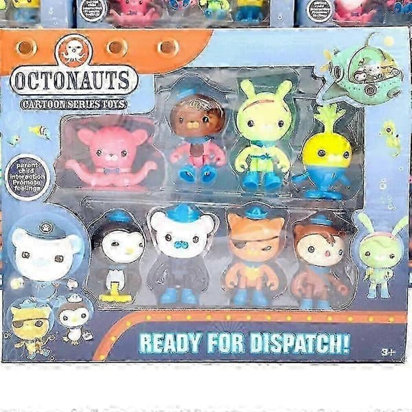 8 stk sett Octonautene Actionfigur Dukke Leketøy Barnacles Peso Kwazii Crew Pack N