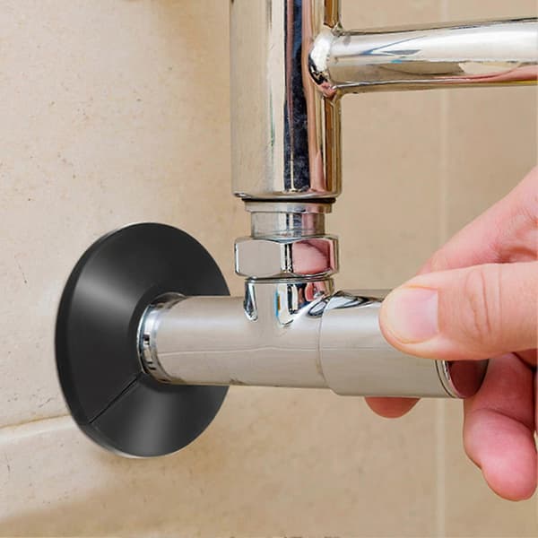 10st Radiator Pipe Cover Smooth Surface Easy to Install Convenient Wall Pipe Decoration Home Accessories Black