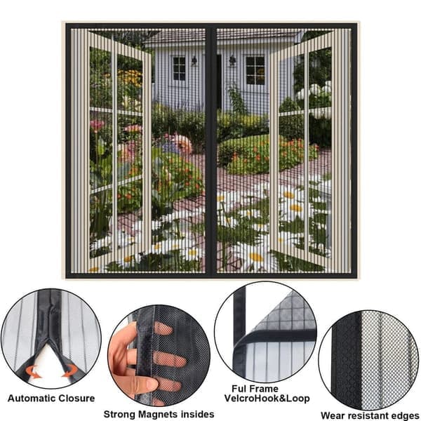 Magnetic Window Mosquito Net – Insect Screen with Self-Closing & Tape
