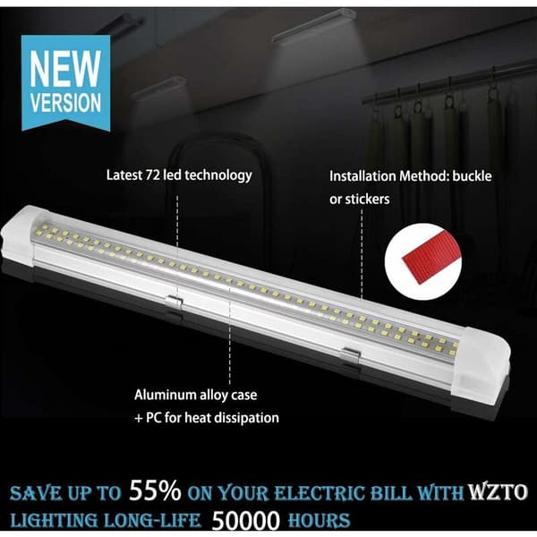 Universal LED-lysstribe til skab, bil, køkken (1 stk)