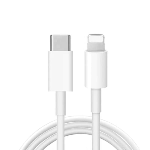 iPhone-lader Hurtiglader - Adapter + Kabel 20W USB-C 2m Hvit