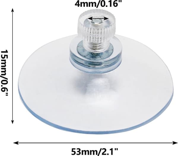 12 x kierteitetyt imukupit - 53MM M4x10 - Imukupit koukulla - Imukuppikoukku - Mutteri