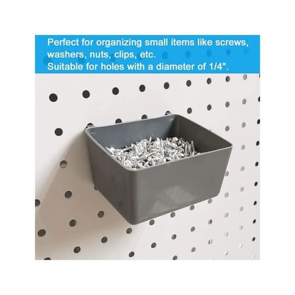 Pegboard Tool Hooks with Bins, Locks, for Organizing Various Tools, 80 Pieces