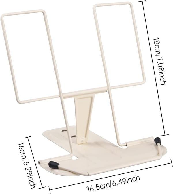 Bokstativ for lesing, bokholder kokebokstativ (beige)