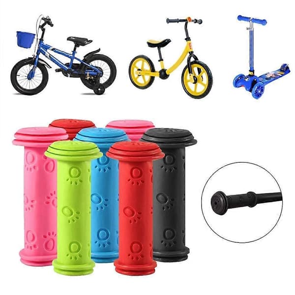 Red Handles Rubber Black Children's Bikes Durable black