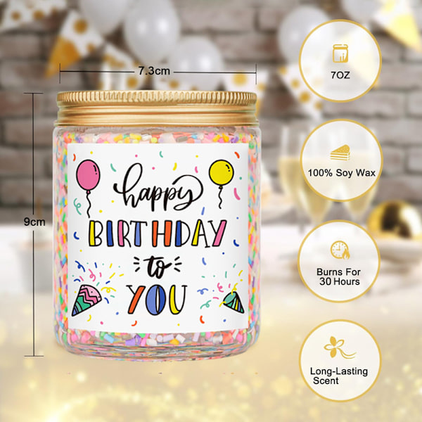 Colorful Particle Aromatherapy Candle Creative Scent Gift Soy Wax Handmade Birthday Candle (Lavender) Lavender