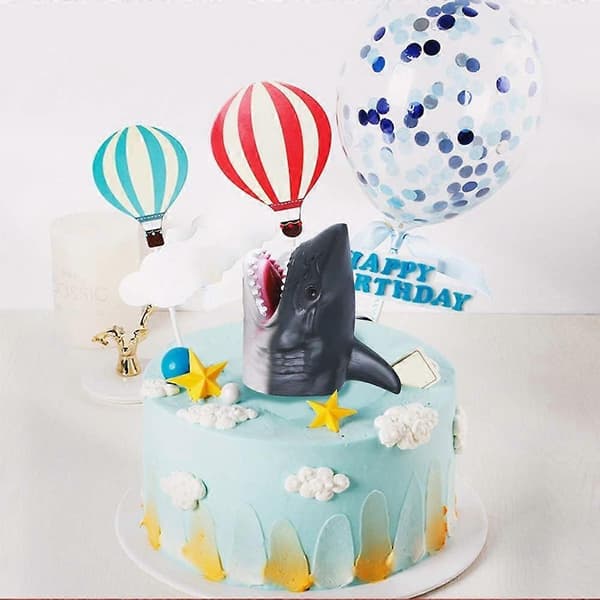 Shark Puppets Soft Rubber White Shark Head Realistic Hand Puppets