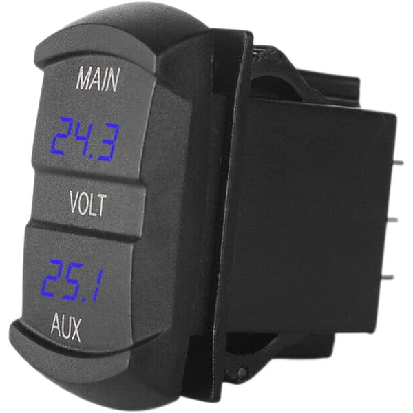 10-60V Dobbel Voltmeter Måler LED Digital Panel Volt Batterimonitor Bil Marine