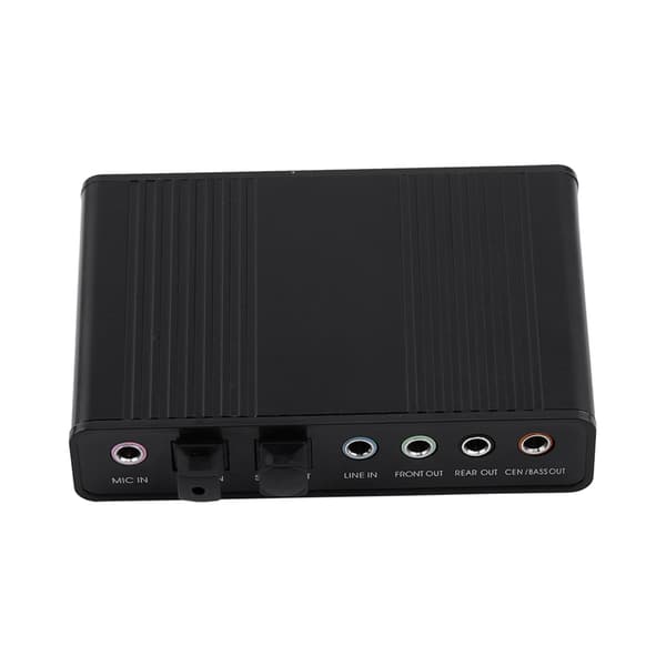 USB 6-kanals lydkortadapter med digital optisk SPDIF-udgang til pc