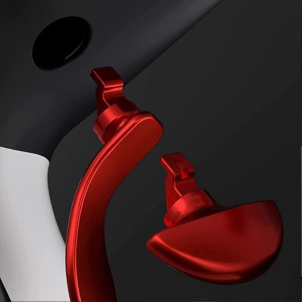 4 stk. Game Controller Bagpaddler Professionelle Udskiftningsknapper i Metal til PS5 Edge Controller Rød
