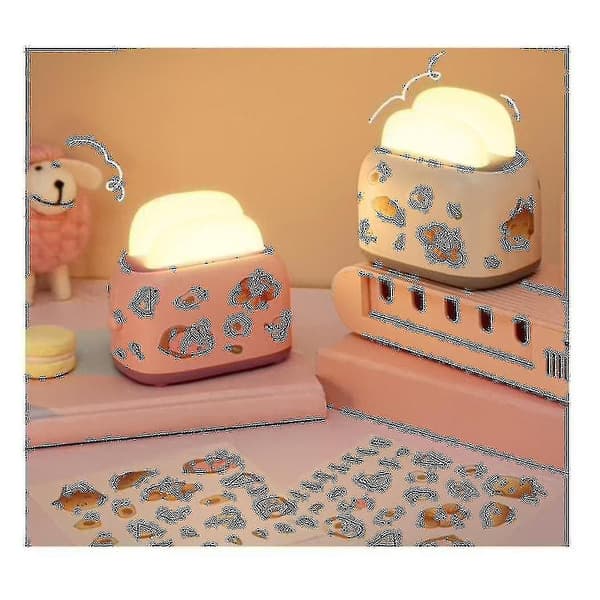 LED Bread Machine Night Light USB Charging Dimmable Bedside Night Light Girl Fun Switch Mood Lig