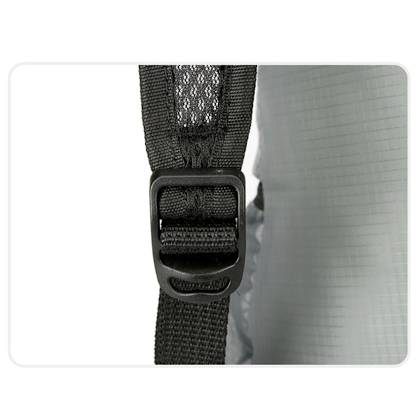 Vaelluspäiväreppu Ultralight Packable -reppu Vedenpitävä kokoontaitettava matkapäiväreppu ulkoiluun, retkeilyyn ja kiipeilyyn Black 0.07