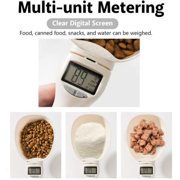 Measuring spoon for dogs, weighing spoon with LCD display - Sunny