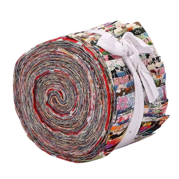 Fabric Roll Jelly Fabric Pack Fabric Quilting Ribbon Roll Up Flower Pre-cut Patchwork With