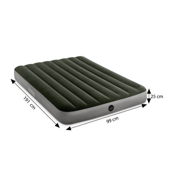 Stor luftmadrass med inbyggd pump, queen size