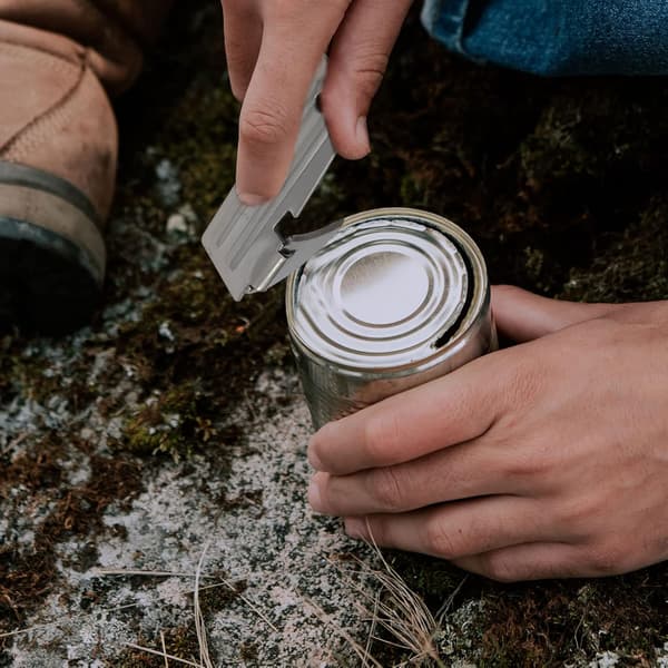 8-pakks boksåpner Camping boksåpner Manuell boksåpner Rustfritt