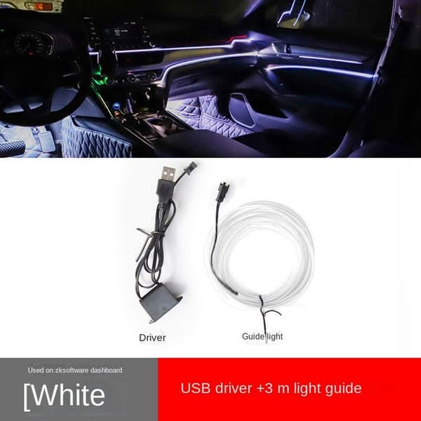 In-Car Ambient Light USB Car Cold Light LED Without Break Line Modification Ambient Light (Blue)