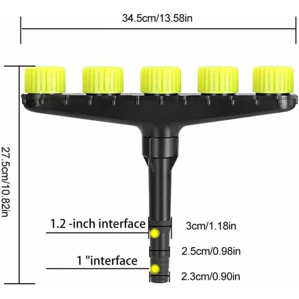 Agricultural Sprayer Garden Irrigation Nozzle Shower Atomization Irrigation Tool Adjustable Water Volume Size (5 Heads)