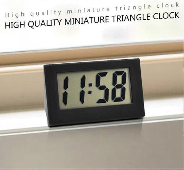 Mini Car Clock Auto Dashboard Desk Digital Clock Watch Gauge Small LED Electronic Clock Date Time Calendar Display