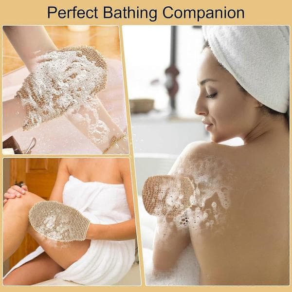 Practical and Beautiful Bath and Shower Body Brush with Handle Natural Exfoliating Hemp Back Scrubber