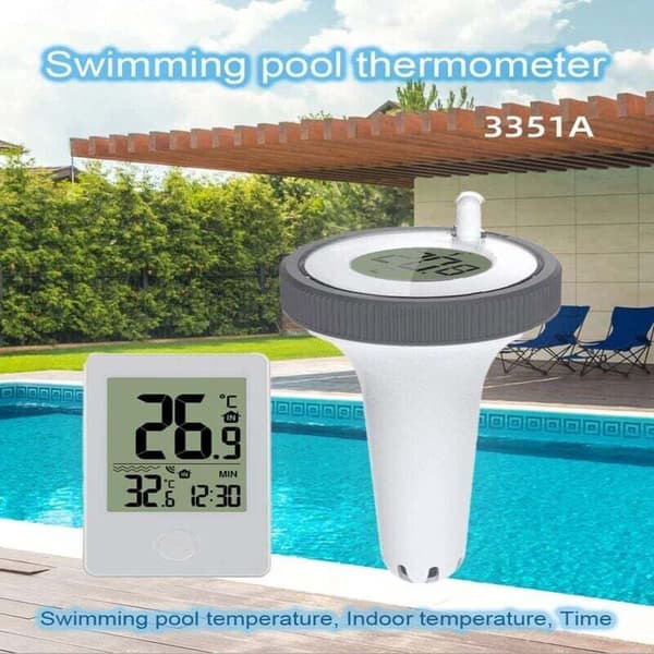Floating Pool Thermometer, Wireless Floating Indoor and Outdoor Thermometer, Digital Pool Thermometer with LCD Display.