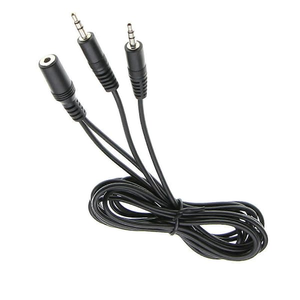 30cm/1,5m/2m Lang 3,5mm TRS Hun til 2x3,5mm TRS Han Adapterkabel Stereo Y Splitterkabel til Lydsystem 30cm 30cm