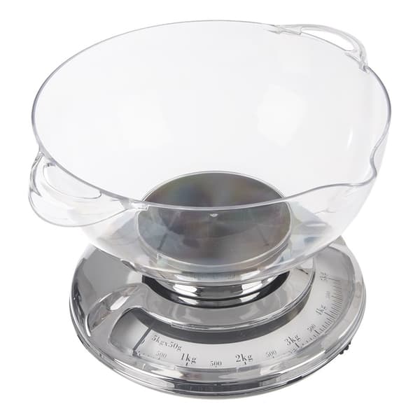 Mechanical kitchen scale with removable bowl, 5 kg capacity