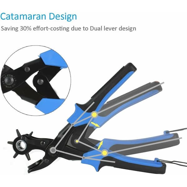 Hole clamp with 2 extra large perforated plates and practical ruler, multi-size tablet clamp