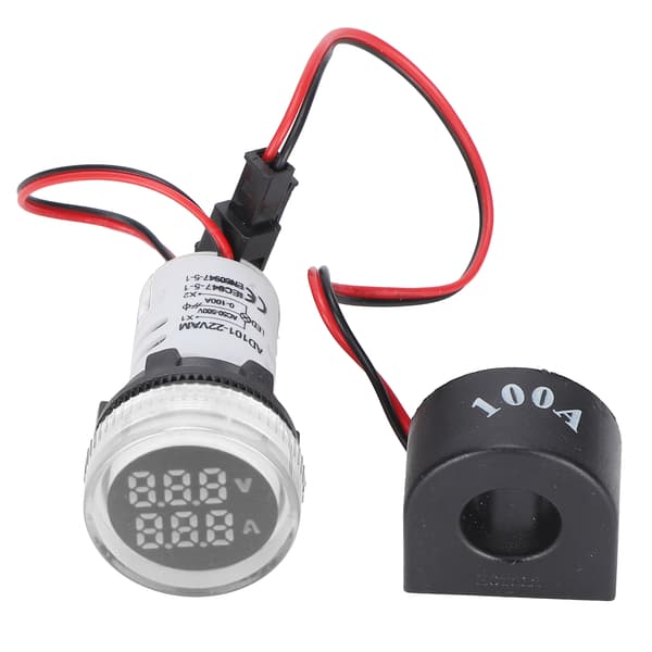 Universal 2-skjerms AC spenningsindikatorlampe 60 til 500V Hvit