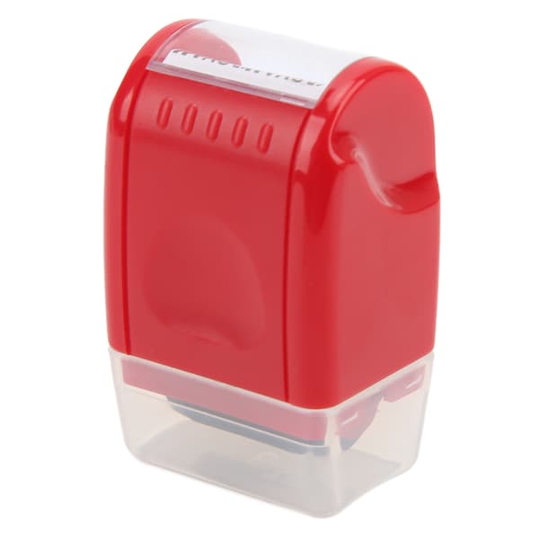 Confidential Stamp Light Sensitive Roller Removable Window ABS Material Confidential Roller Stamp Red