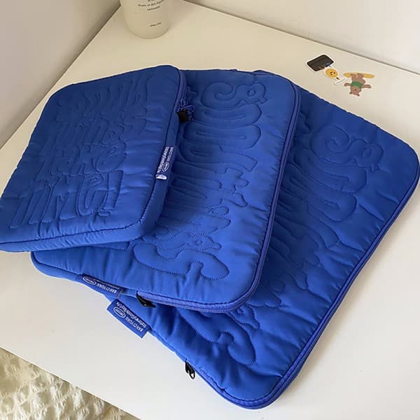 Broderimønster e proof Laptop Sleeve Etui 11 13 14 tommer Blå 15-15.6 tommer