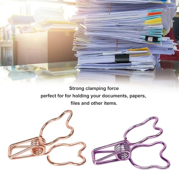 100 stk. papirclips, bjørneformede clips, søde clips, kontorartikelsæt,