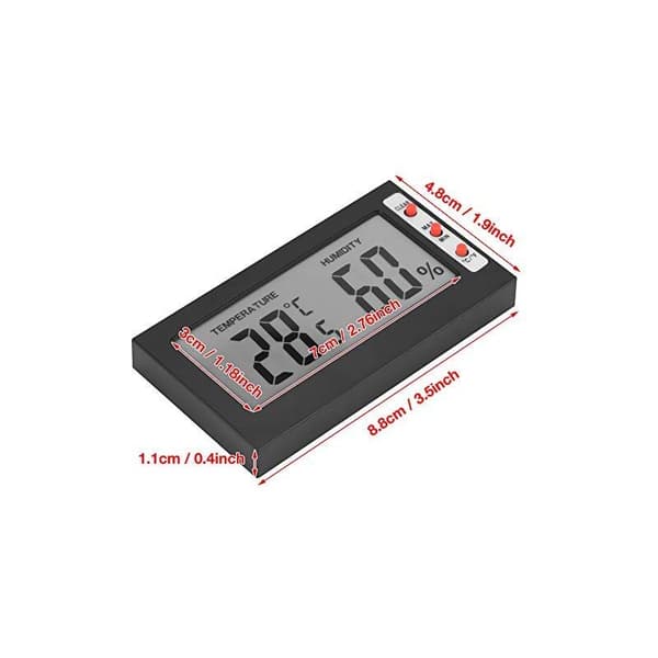 LCD Digital Termometer Hygrometer Mini Digital Termometer Hygrometer Sensor Mini LCD Hygrometer for Hjemmekontor Hage Drivhus