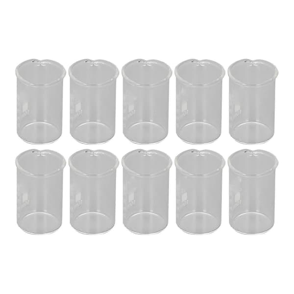10pcs Beaker Borosilicate Glass Clear Scale Laboratory Beaker for Academic Industrial Experiment 10ml